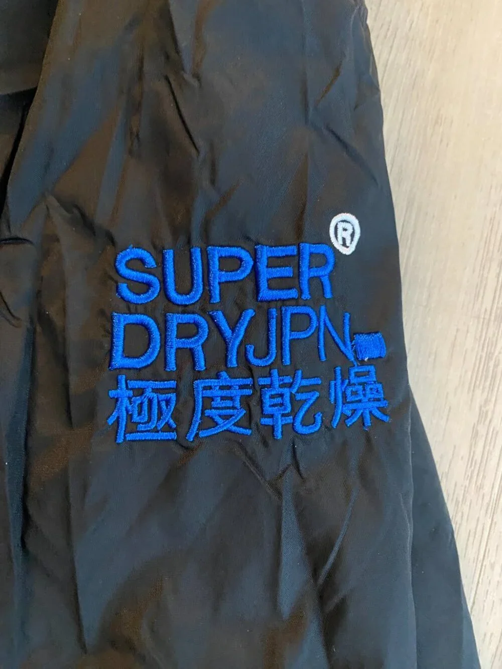 Superdry Windcagoule Jacket Black Blue Hooded Windbreaker Japan Edition Men’s M